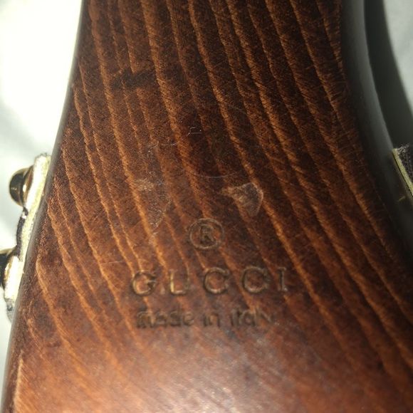 Gucci flower print wooden heel - Picture 9 of 10
